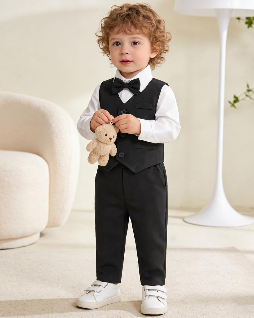 Baby Boy Suit Set Infant Tuxedo Boys Formal Outfit