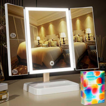 Makeup Mirror Vanity Mirror with Lights, 1X 2X 3X Magnification