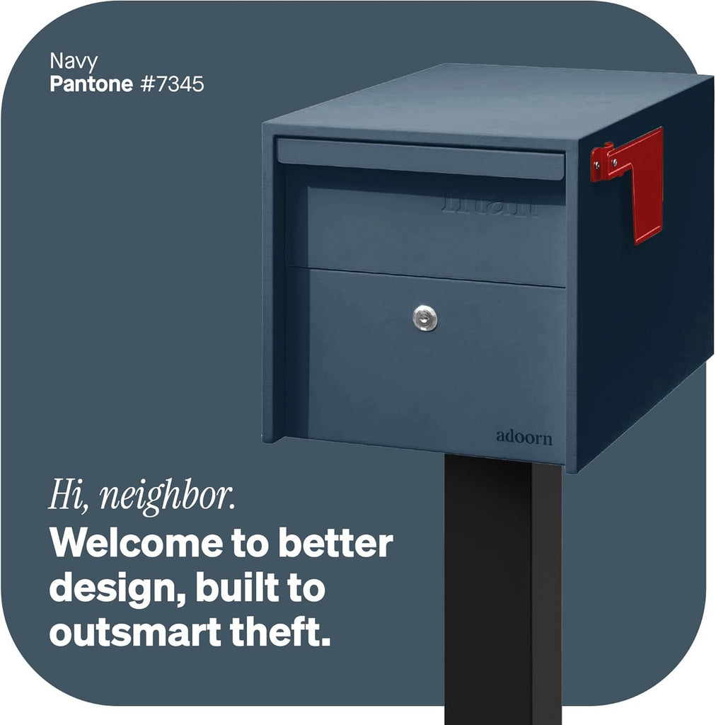 Lockable Post Mount Mailboxes - Small Anti-Theft Locking Mailbox for Packages and Letters - Weatherproof Construction