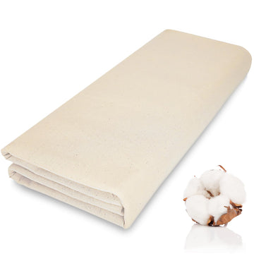 Cotton Fabric: 63 inch x 2 Yards Unbleached Muslin Linen Fabric for Sewing