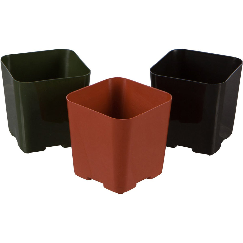 Pack of 2 Inch Plastic Flower Pots for Seedlings, or Succulents (100 Pots, Terracotta)