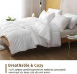 100% Cotton Lightweight Down Alternative Comforter, Queen (88x88)