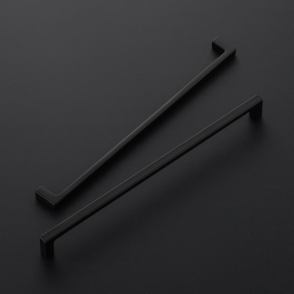 Matte Black Square & Solid Cabinet Handles,11-5/16 Inch,10 Pack