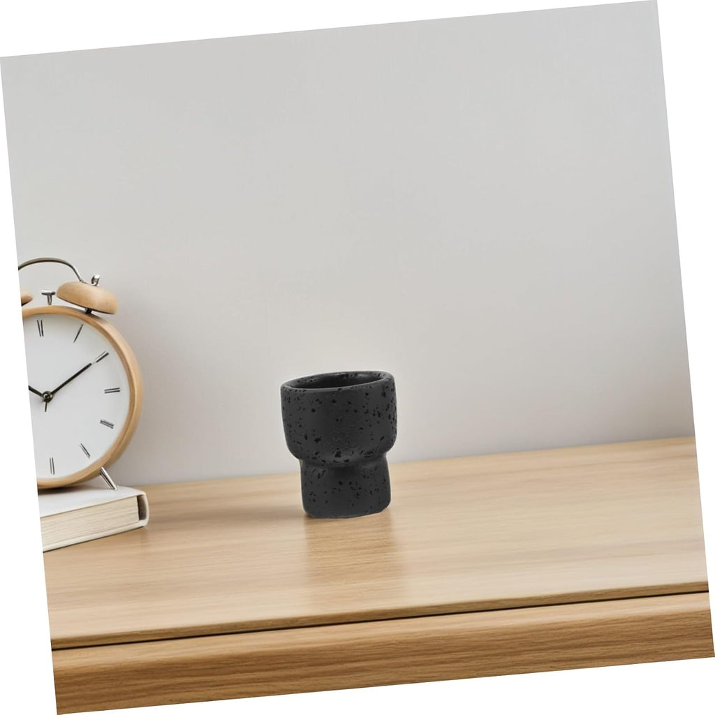 Concrete Match Holder for Fireplace and Bars, Decorative Cement Matchstick Jar, Easy to Move, Artistic Rustic Design
