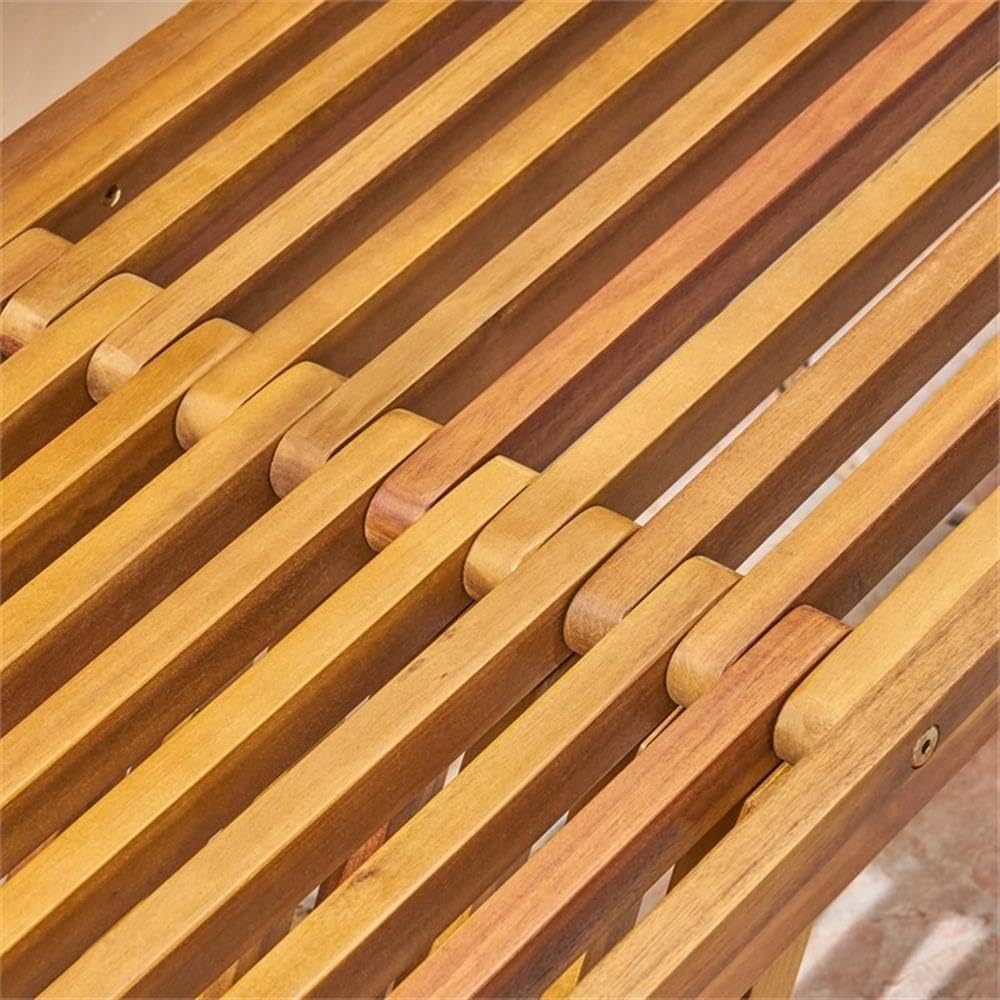 Esme Outdoor Acacia Wood Bench, Teak Finish