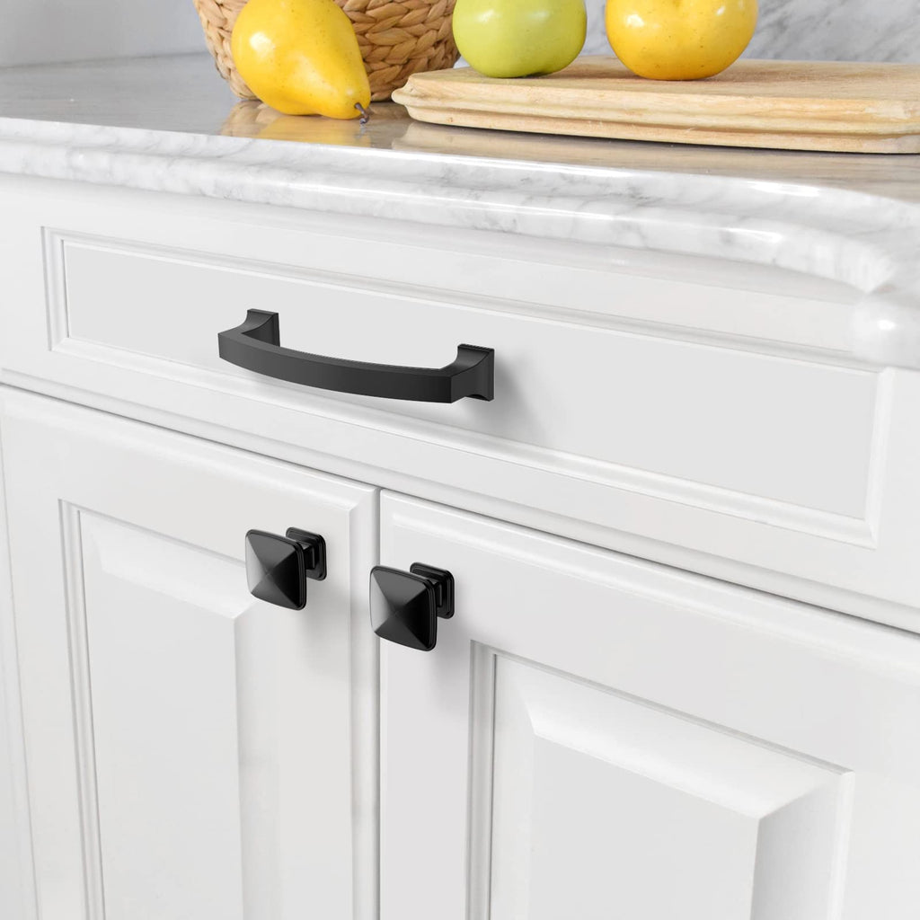 20 Pack Matte Black Cabinet Pulls 4"
