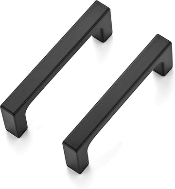 Square Cabinet Handles 10 Pack, Solid Kitchen Cabinet Pulls Drawer Pulls Kitchen Cabinet Hardware Flat Handles, 3 Inch