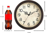 Wall Clock 14 Inch Vintage Wall Clocks Battery Operated Quartz Silent Non-Ticking Large Retro Rustic Style Decorative