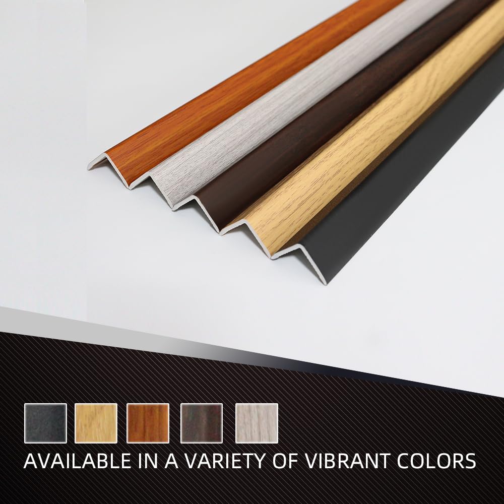 8-Pack 57 Inches, WPC Slat Wall Panel Trim,Corner Guard for High Grille (Black)