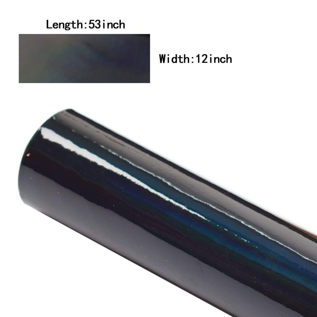 Holographic Vinyl Fabric 12"x53"(30cm x 135cm), 1roll Faux Leather Sheets are Suitable for Bows, Leather Earrings and