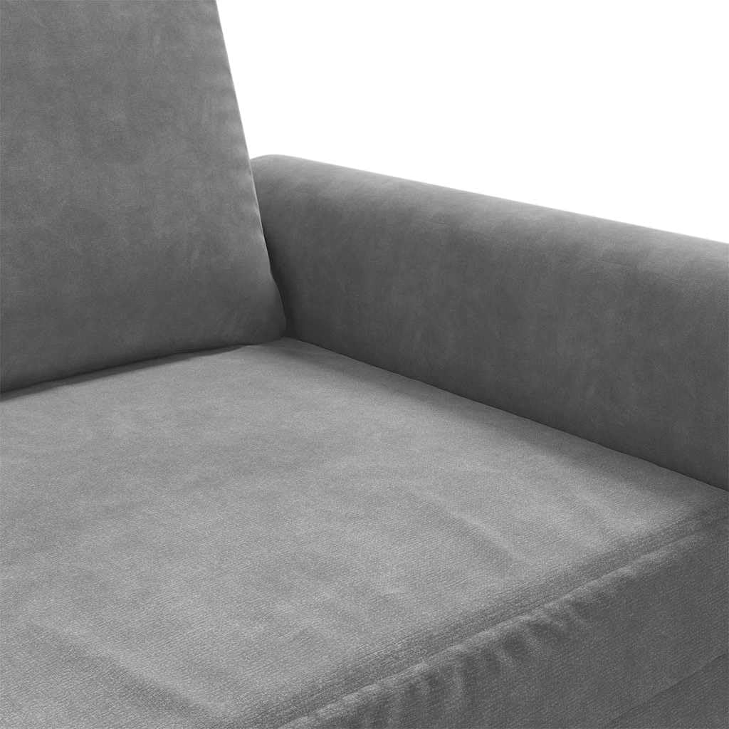 Velvet 2-Seater Sofa Dark Gray 55.1 Inches, Small Loveseat with Sturdy Metal Frame, Thickly Padded Seat and Back
