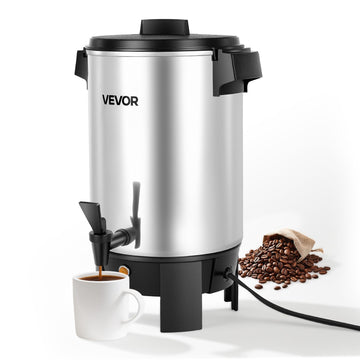 Commercial Coffee Urn, 30 Cup, 4.8 qt 1090W Hot Beverage Dispenser