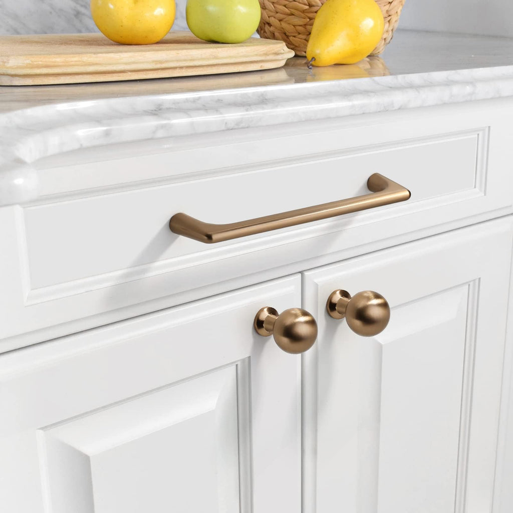 6 Pack 5 Inch(128mm) Champagne Bronze Cabinet Pulls Cabinet Handles Cupboard Handles Kitchen Cabinet Hardware for