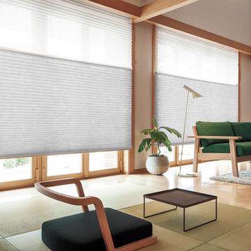 Motorized Day and Night Cellular Shades Full Blackout Fabric Window Shades, Club, Restaurant Customize (White)