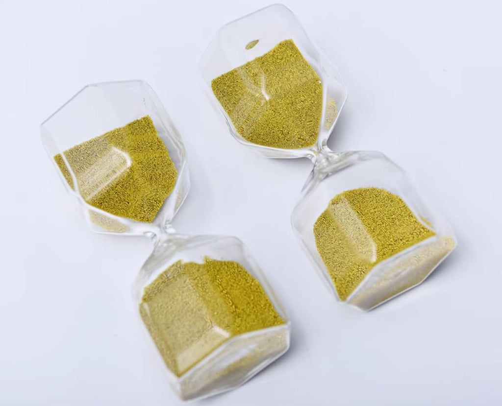 Sand Timer Decor Nordic Style Hexagonal Sandglass Decorative Hourglass Gold Sand Glass Material, Non - Timing Desktop