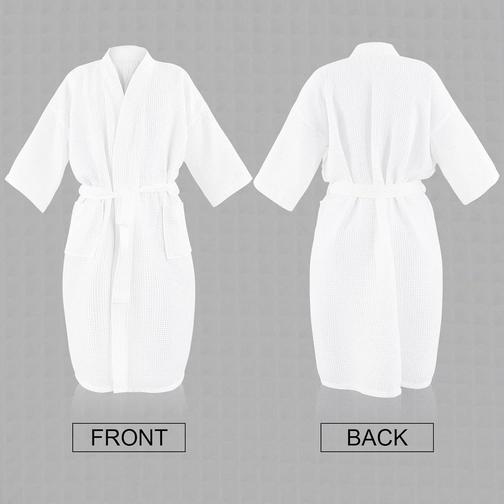 2 Pcs His and Hers Waffle Robes Lightweight Couple Robes for Women Men Matching Bathrobes for Wedding Engagement Gift