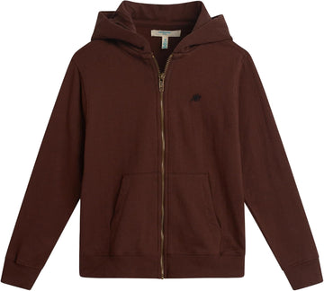 Boys Zip Up Fleece Hoodie, Full Zip with Kangaroo Pockets