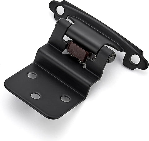 60 Packs (30 Pairs) 3/8" Inset Matte Black Cabinet Hinge, Self Closing Hinges /Furniture Cabinets & Doors. Decorative