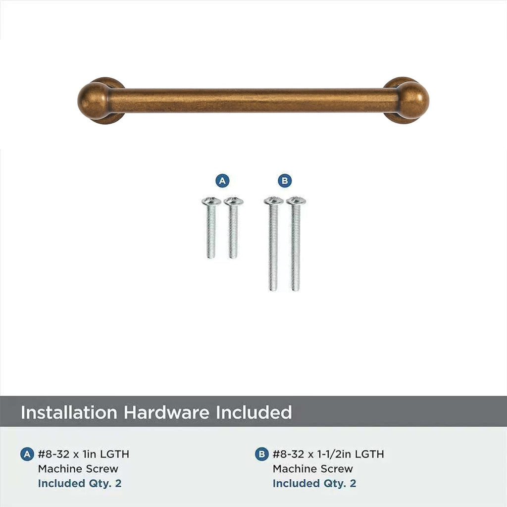 10 Pack 8 inch(203mm) Hole Center Antique Brass Cabinet Pulls Solid Heavy-Duty Kitchen Cabinet Hardware for Drawers