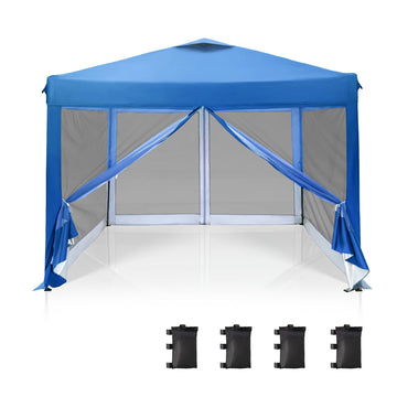 10x10 Pop Up Canopy Tent with Netting, Easy Tents Instant Shade
