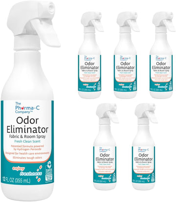 Odor Eliminator [6-12oz Bottles] - Bulk Fabric & Room Spray -Extra Strength Multipurpose Air Freshener & Fabric - Set of 6