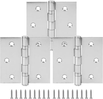 3.5" Ball Bearing Door Hinges with Square Corner