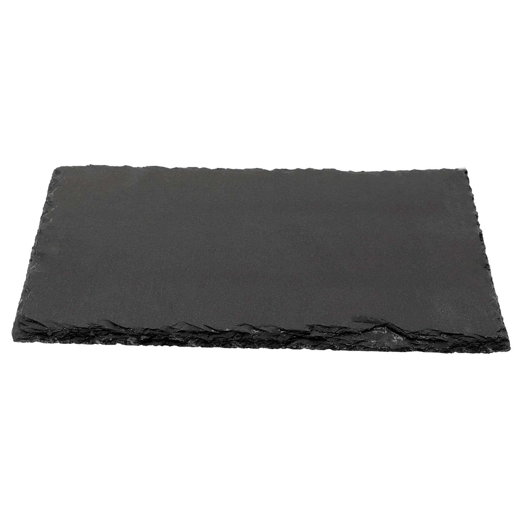 12 Pack 9 x 6 Inch Black Slate Cheese Board, Slate Stone Serving Tray Slate Plates for Food, Sushi, Steak