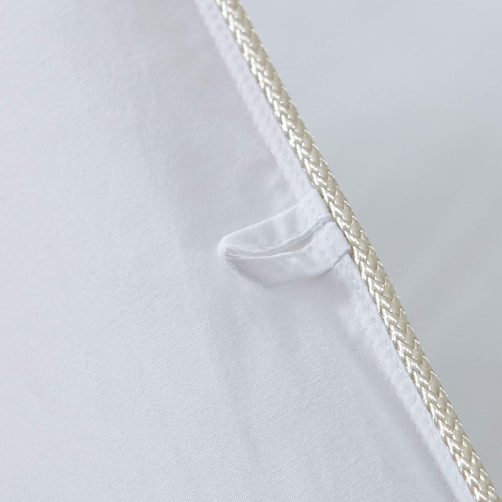 600-Thread-Count Egyptian Cotton Siberian Goose Down Comforter, 50 oz. Fill Weight, Solid White (Twin Size)