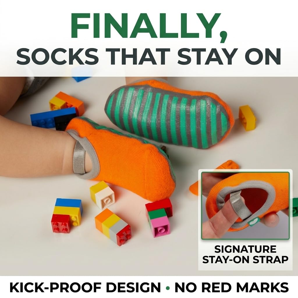 Full-Sole Non-Slip Baby Grip Socks 2-Pack