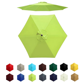Patio Umbrella Replacement Canopy 6.5ft 7.5ft 9ft 10ft, Waterproof Outdoor Umbrella Replacement Top Cover for 6