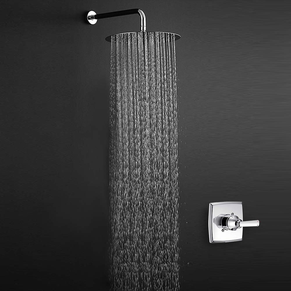 Rain Shower Head, Ultra-Thin Design-Pressure Boosting, Awesome Some Experience, High Flow Stainless Steel Rainfall