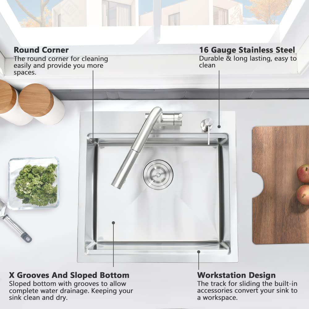 18x18 Bar Sink Drop In Wet Bar Sinks Small Kitchen Sink Workstation