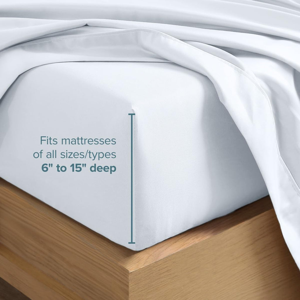 RV Bunk Sheet Set - 1800 Ultra-Soft (30x75), White