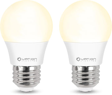 A15 LED Refrigerator Light Bulbs, 40W Appliance Bulb, Warmwhite 3000K, 2 PK