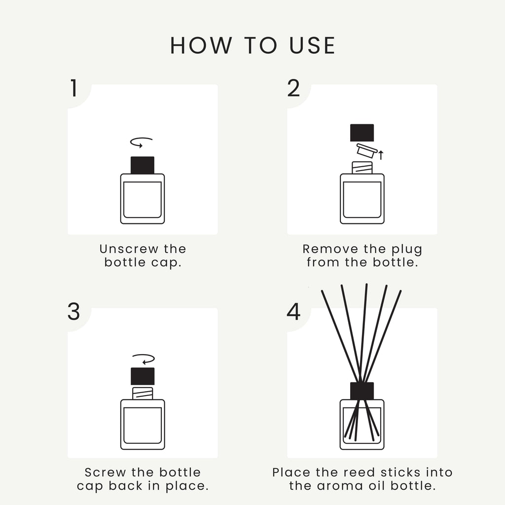 Oud Wood Oil Reed Diffuser Set, 3.4 Fl Oz Reed Diffusers