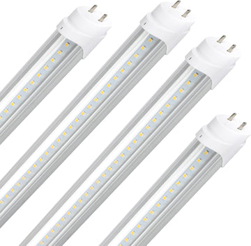 4FT T8 T12 LED Type A+B Tube Lights Dimmable, 18W 5000K 2520lm, F32T8/F40T12 Fluorescent Light Bulbs Replacement