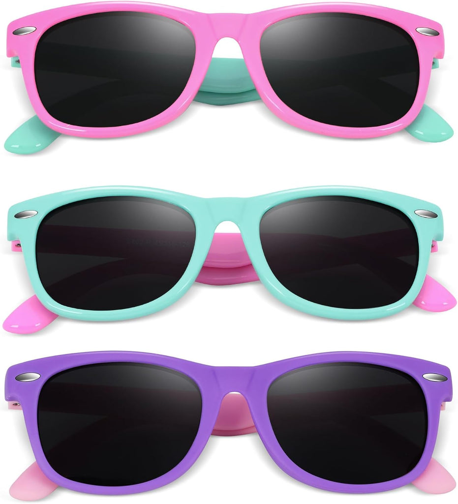 Kids Polarized Sunglasses for Girls Boys UV Protection Sun Glasses Flexible Rubber TPEE Shades for Children
