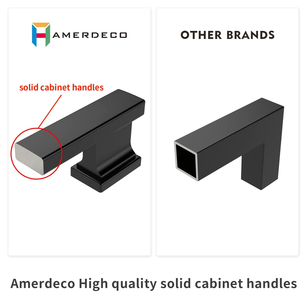 10 Pack Brushed Black Nickel Cabinet Pulls 3.75"
