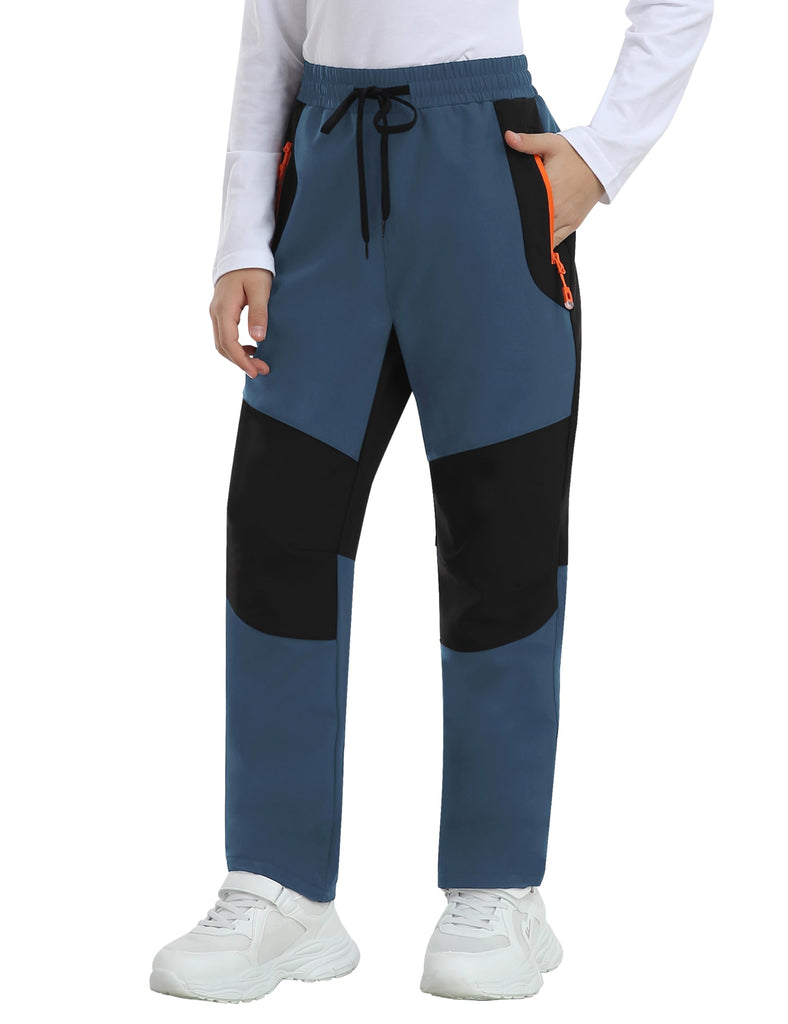 Boy Winter Cargo Hiking Pants Waterproof Grey Blue6-7