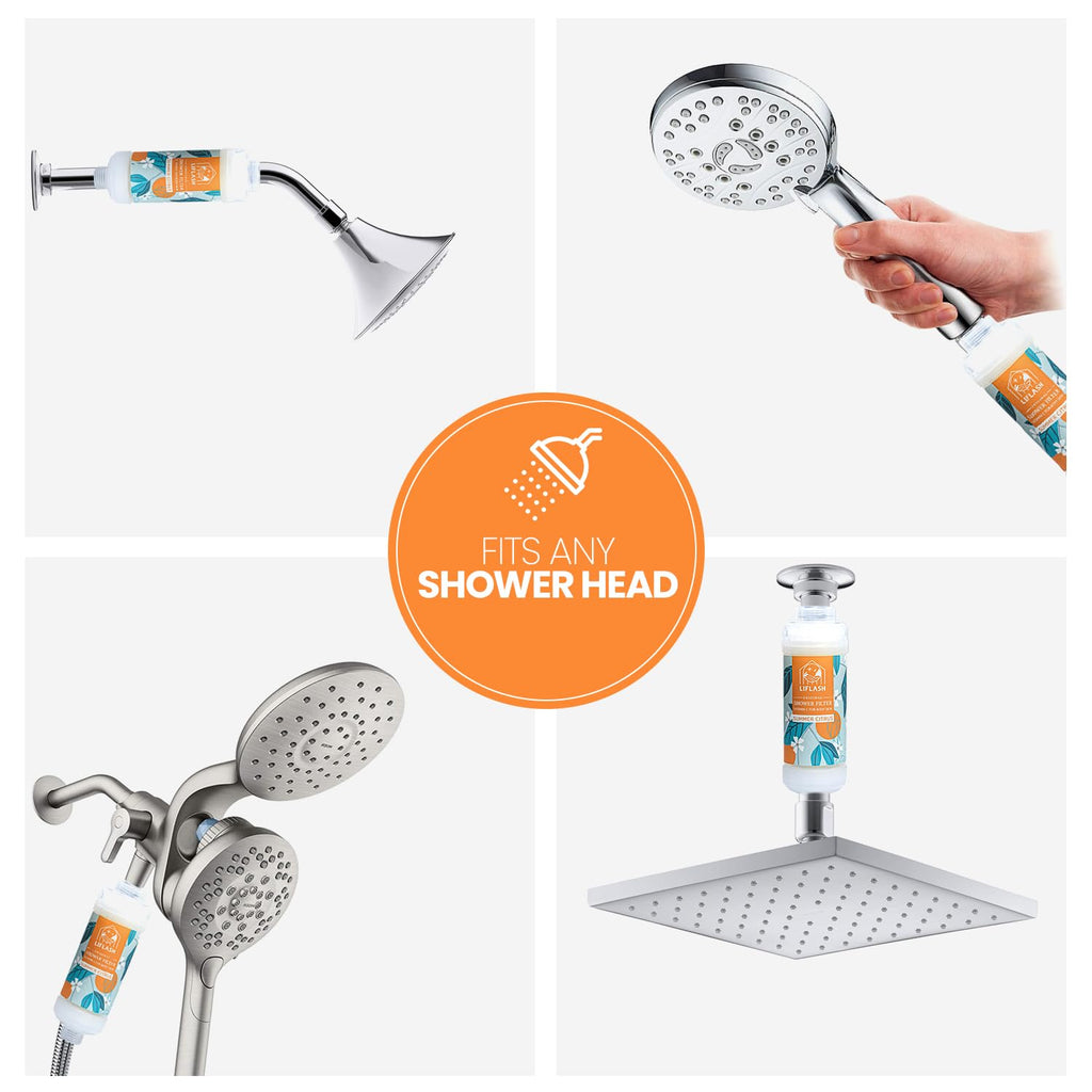 Vitamin C Shower Filter for Hard Water, Aromatherapy Softener Purifier, Help with Softer Skin and Hair Enhancement
