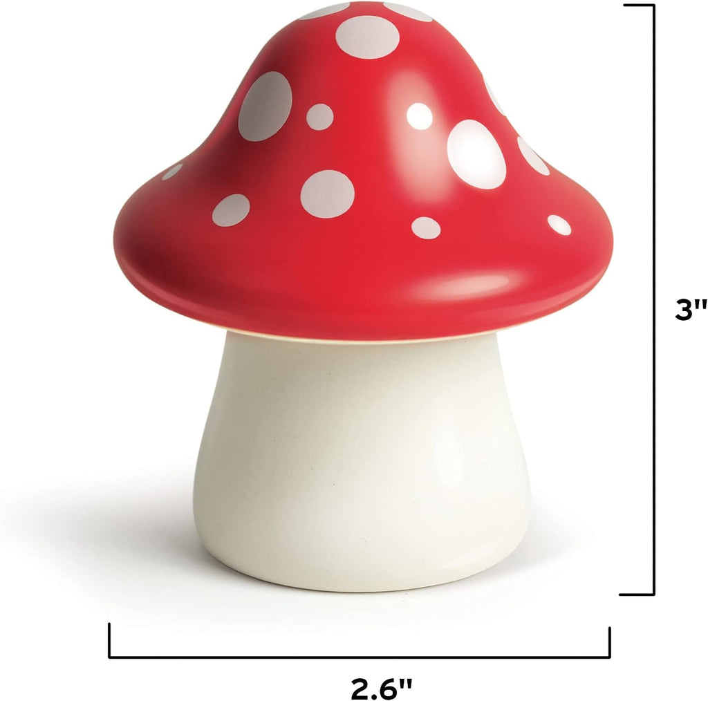 Genuine Fred Merry Mushroom, Decorative Ceramic Match Striker and Storage