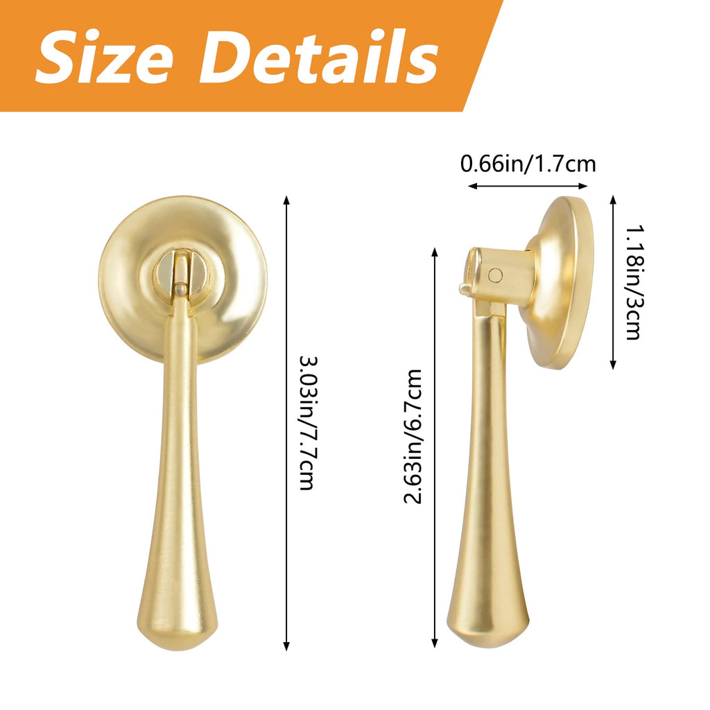 Teardrop-Shaped Cabinet Pulls, 4pcs Solid Brushed Gold Pendant Handles Knob Zinc Alloy Handles Knobs with Mounting