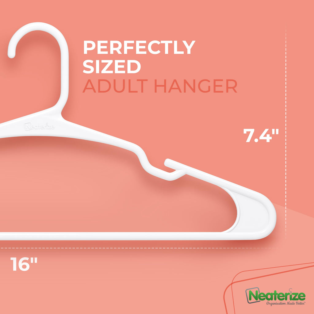 Clothes Hangers Plastic 50 Pack for Adults - Plastic Hangers, The Perfect Coat Hanger and Space Saving Clothes
