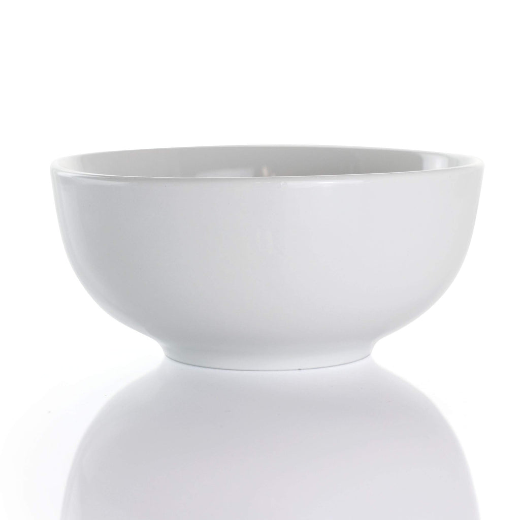 Owen 18 Piece Porcelain Dinnerware Set with 2 Large Serving Bowls in White