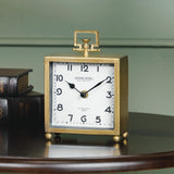 NIKKY HOME Small Gold Table Clock, Silent Non-Ticking Classic Battery Operated Decorative Mantel Desk Shelf Clock for