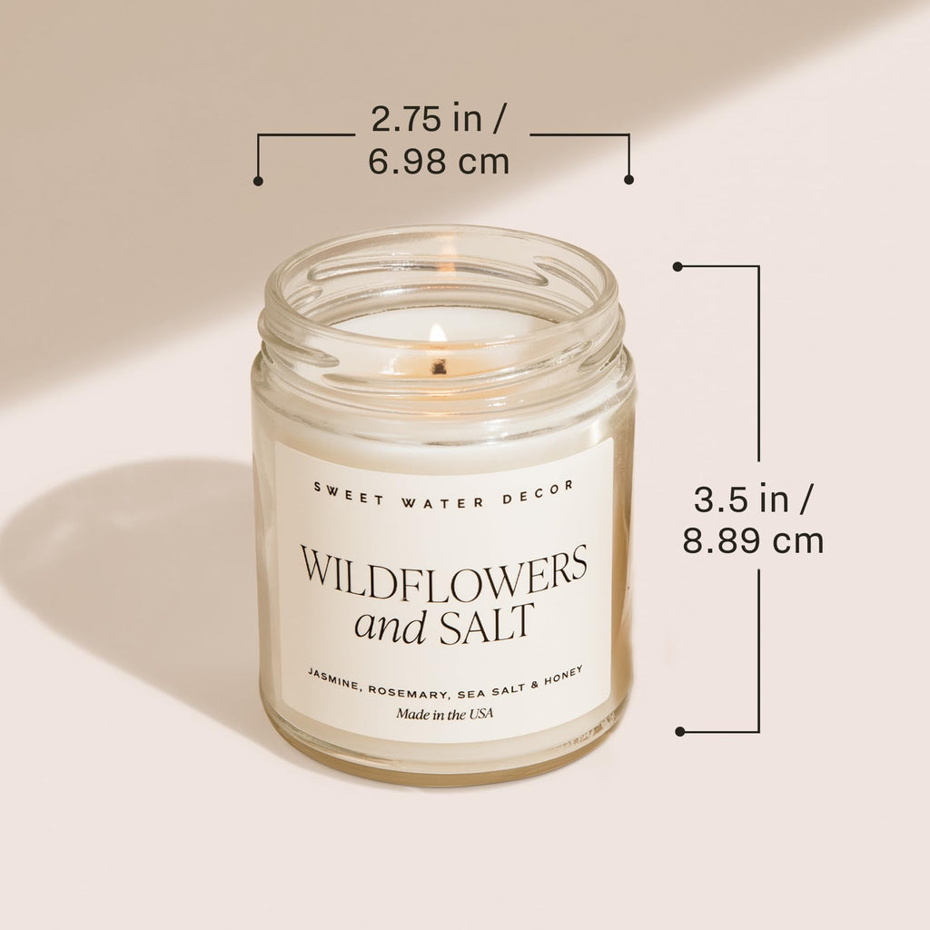 Gingerbread and Spice Candle - Orange, Lemon, and Gingerbread Soy Christmas Candles - Gold Foil Pattern 9oz Clear