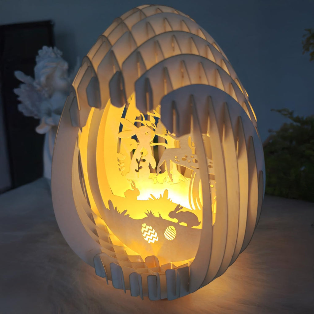 Light Up Easter Egg Bunny Decor with USB Charging