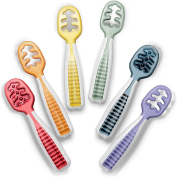 Baby Spoons Self Feeding 6 Months, Pack Rainbow