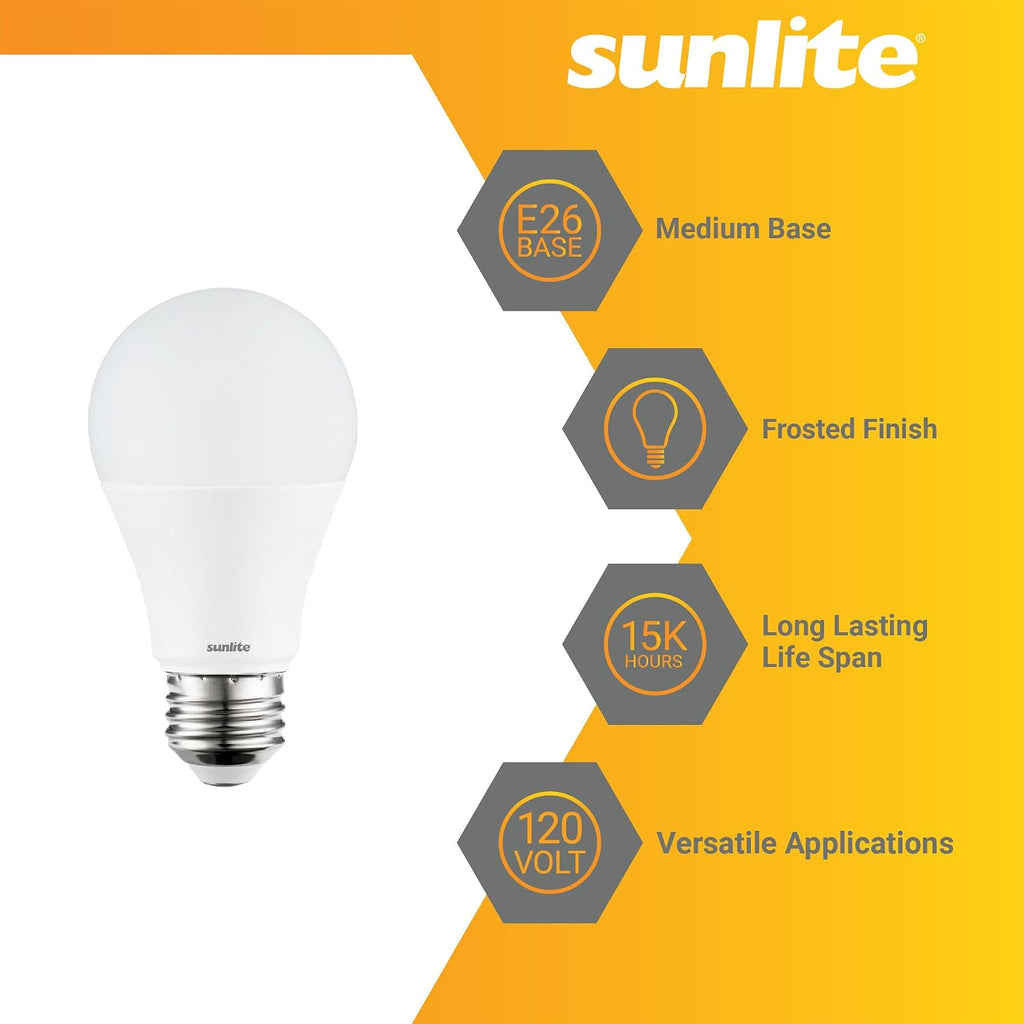 3-Way LED A19 Light Bulb, 5/9/15 Watts (40W 60W 100W Equivalent), 500-1000-1600 Lumens, Medium E26 Base