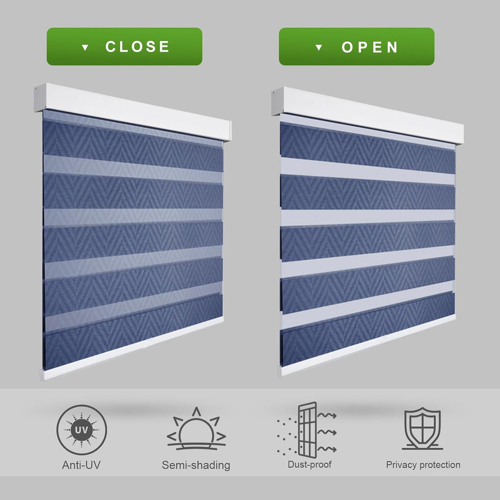Custom Cordless Zebra Blind,Anti-Ultraviolet Curtains, Energy-Saving Roller Blinds, Suitable for Windows, Family
